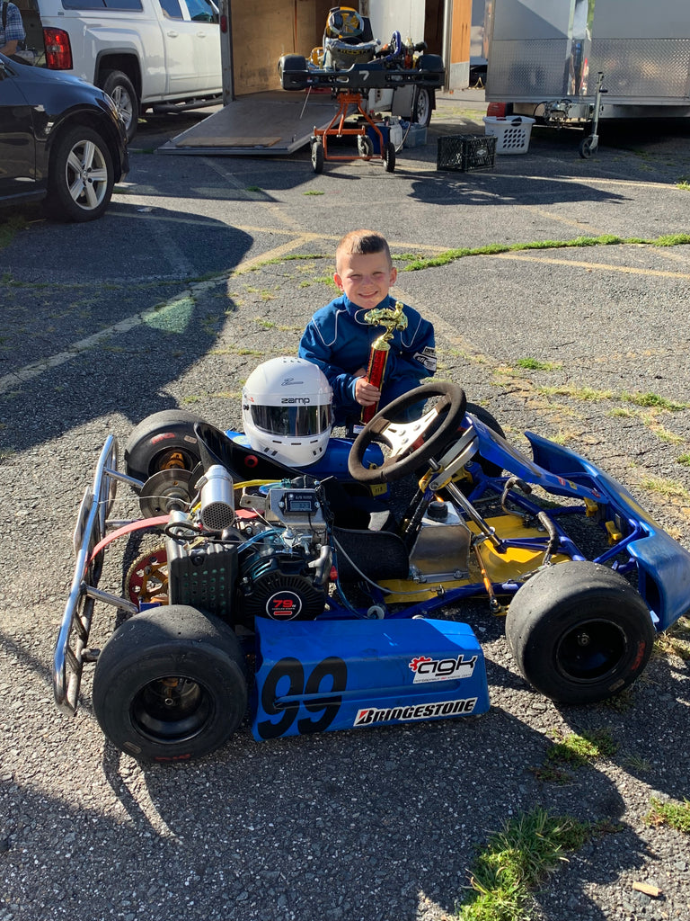 Skilled Kid Race Kart Driver
